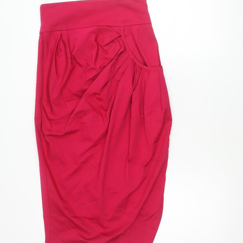 Cue Women's Pink Pencil Skirt, Size 10, Cotton Blend
