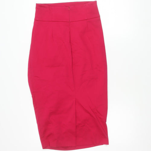 Cue Women's Pink Pencil Skirt, Size 10, Cotton Blend