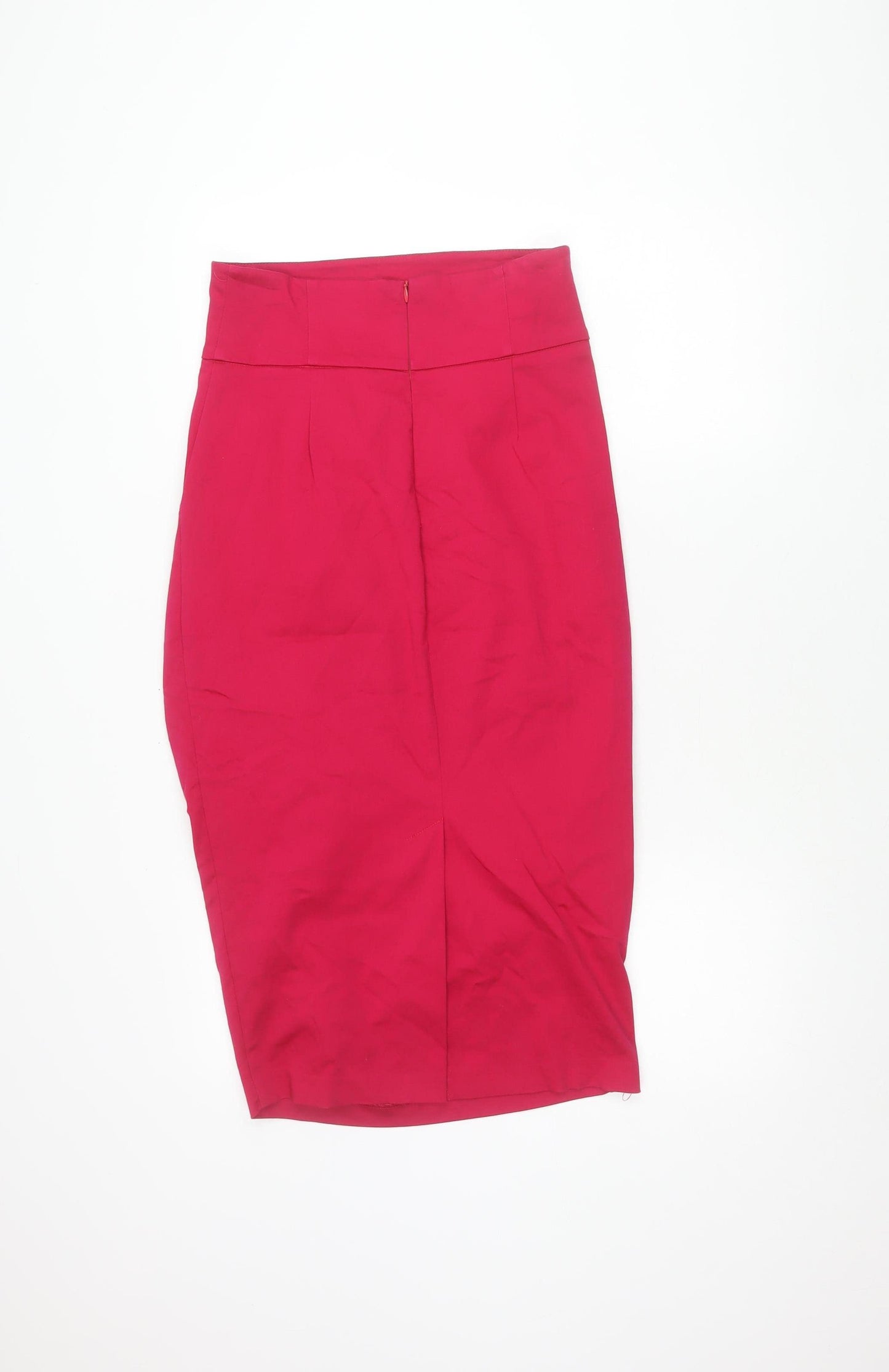 Cue Women's Pink Pencil Skirt, Size 10, Cotton Blend