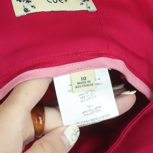 Cue Women's Pink Pencil Skirt, Size 10, Cotton Blend