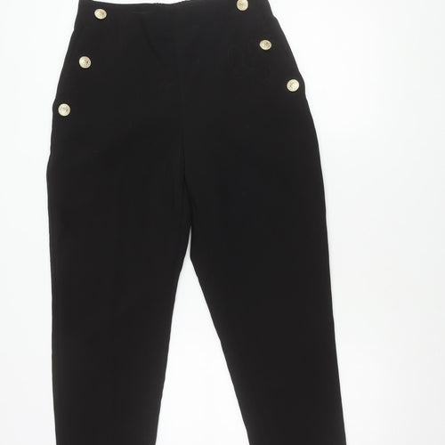 Zara Women's Black Straight Trousers Size 12