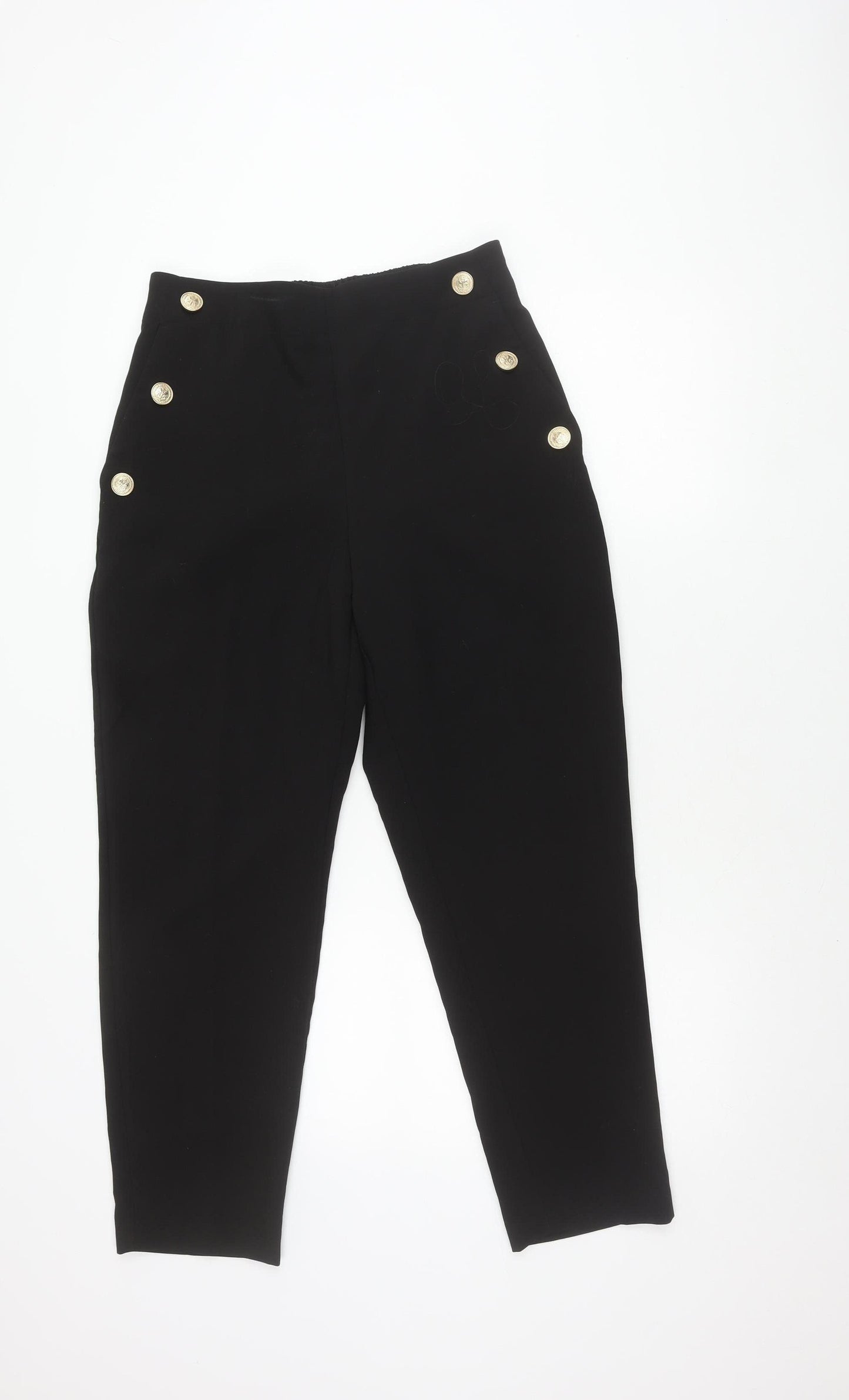 Zara Women's Black Straight Trousers Size 12