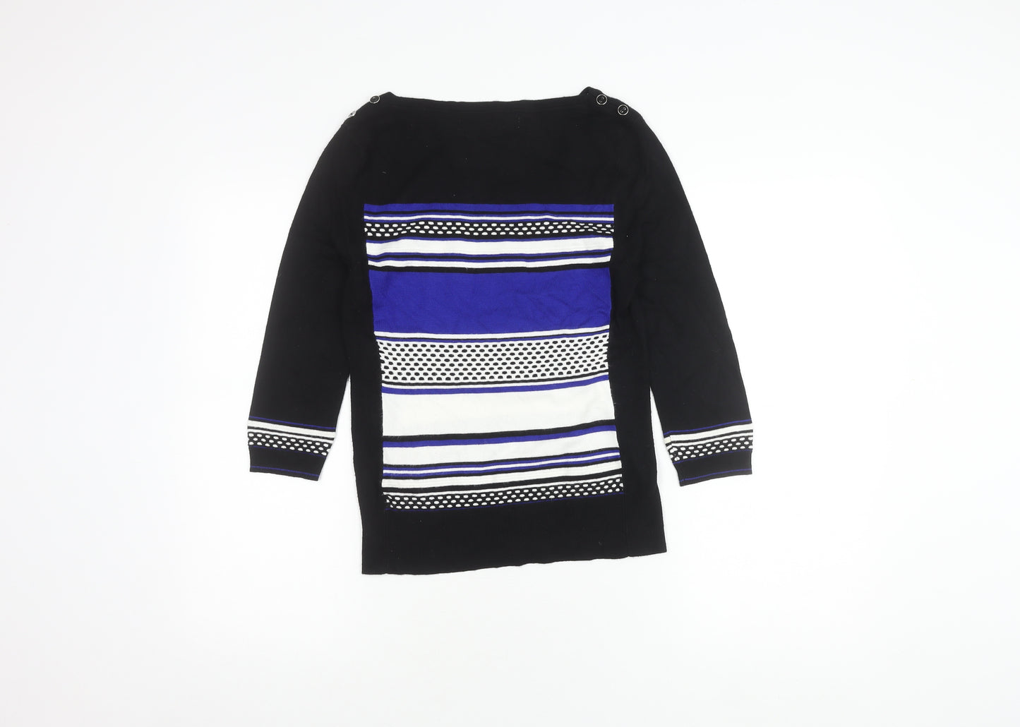 Principles Petite Black Blue Striped Tunic