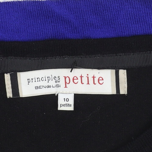 Principles Petite Black Blue Striped Tunic