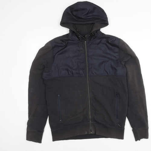 Woolrich Men's Black Hooded Jacket, Size M, Casual Wear