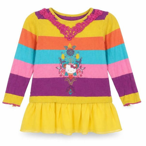 Hello Kitty Girls Multicoloured Dress 3-4 Years with Embroidery