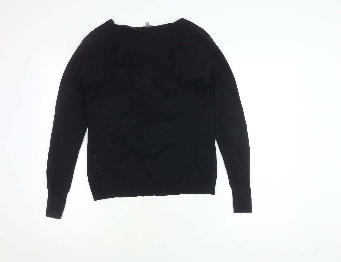 Laura Ashley Women's Black Cardigan UK 10 Cotton Blend