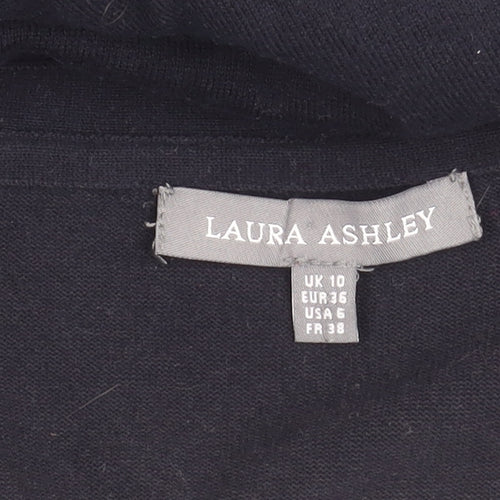 Laura Ashley Women's Black Cardigan UK 10 Cotton Blend