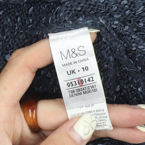 Marks and Spencer Women's Blue Open Front Cardigan Size 10