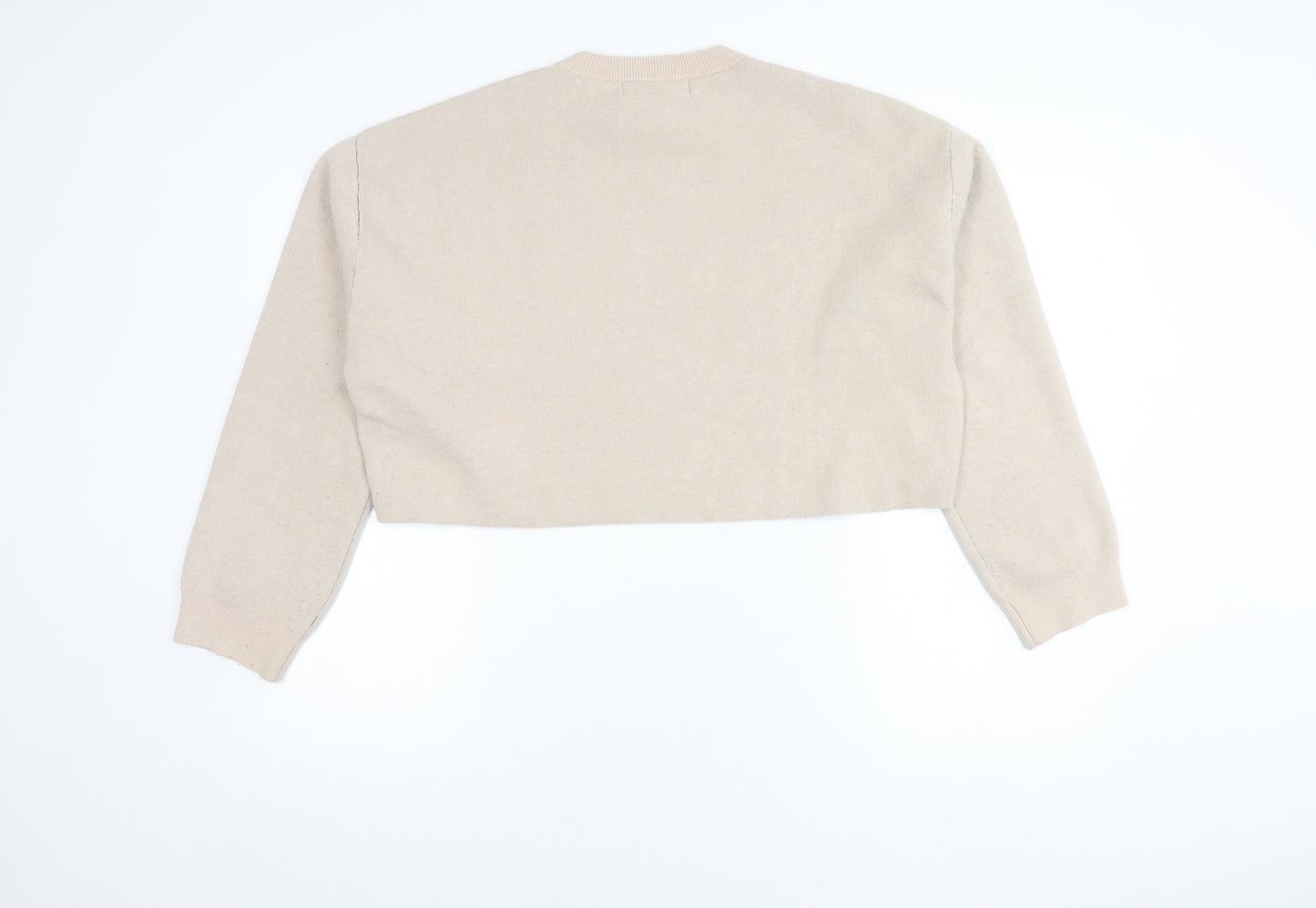 Bershka Women's Beige Pullover Jumper Size 12