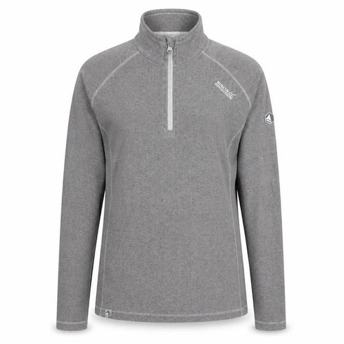Regatta Women's Grey Sweatshirt Size 10 Zip Neck Logo