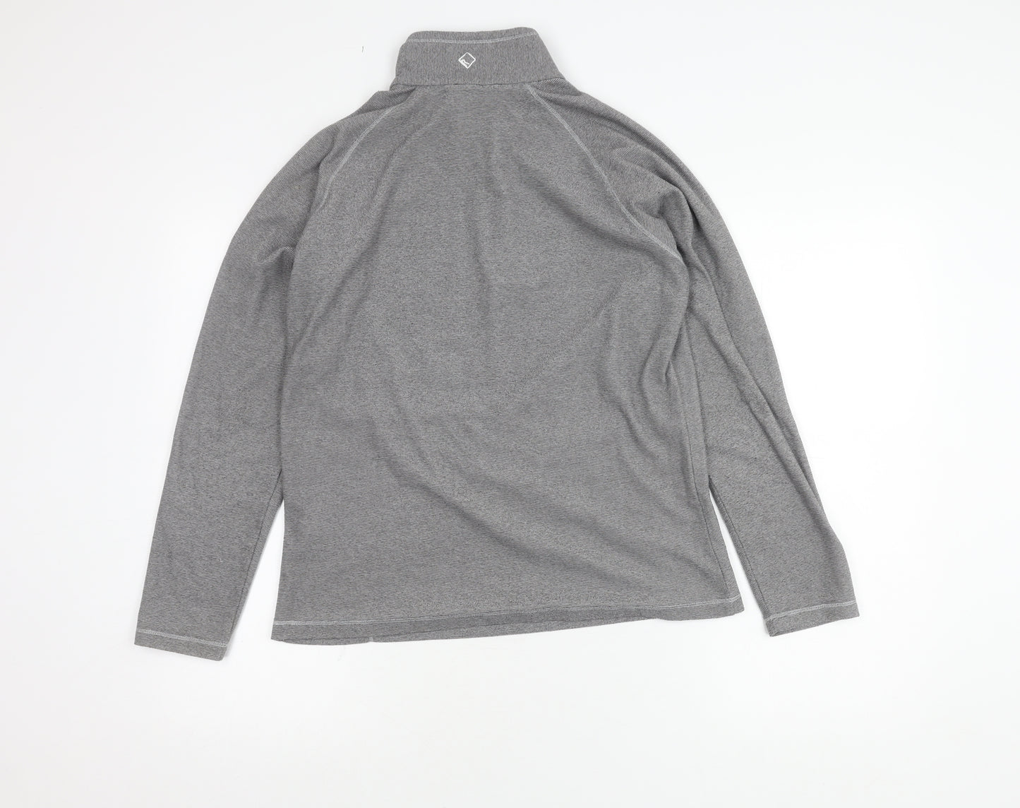 Regatta Women's Grey Sweatshirt Size 10 Zip Neck Logo