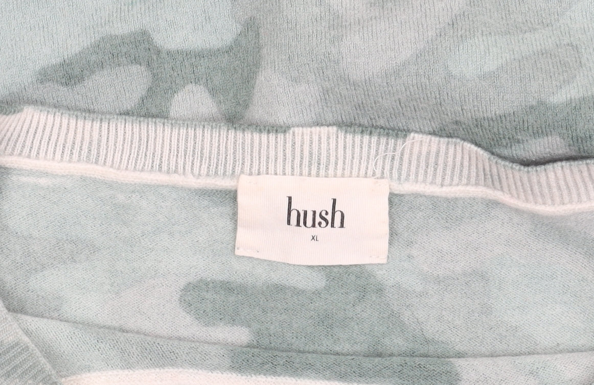 hush Women's Green XL Camouflage Wool Pullover