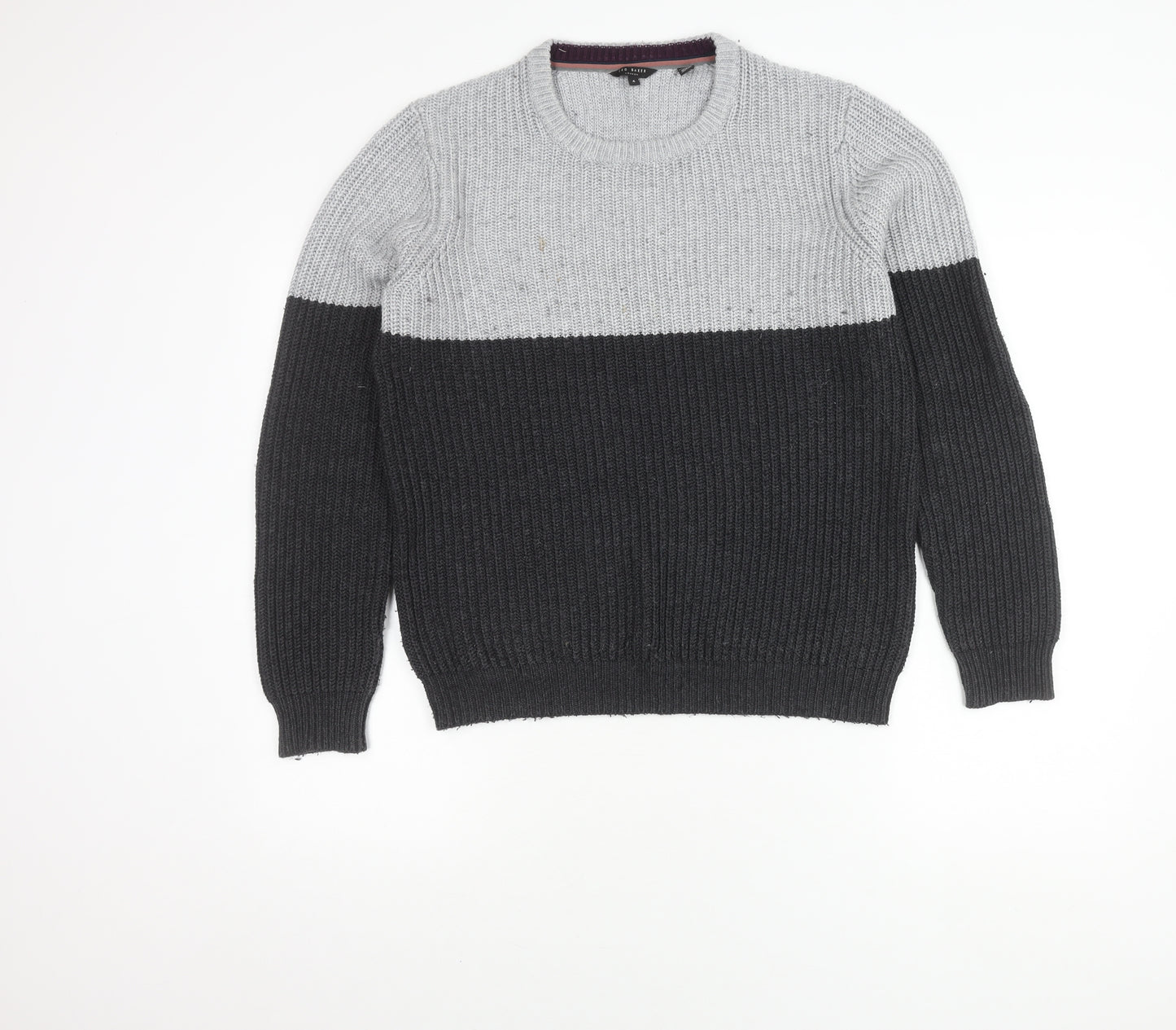 Ted Baker Men's Grey & Black Pullover - Size L