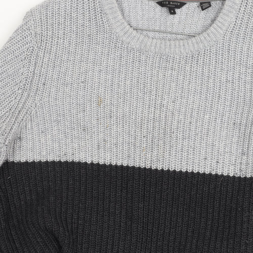 Ted Baker Men's Grey & Black Pullover - Size L