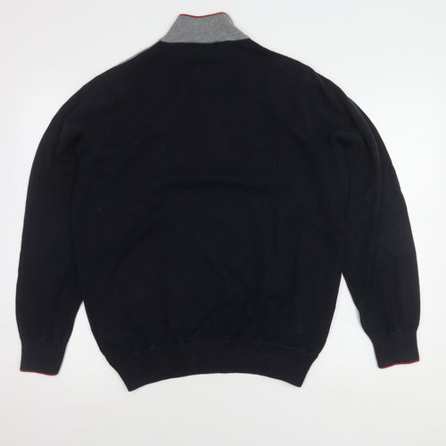 Blue Harbour Men's Black Grey Full Zip Sweatshirt L