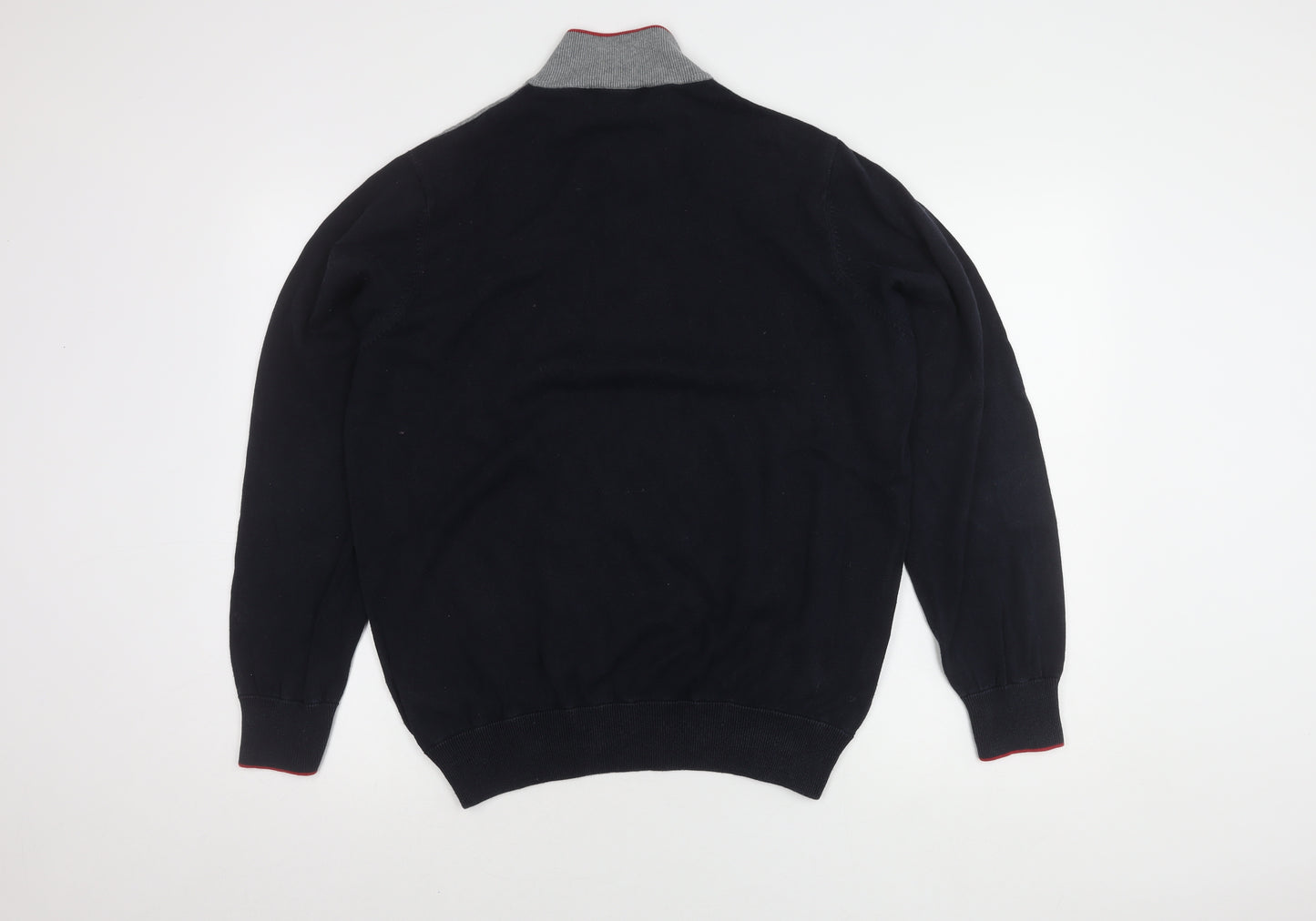 Blue Harbour Men's Black Grey Full Zip Sweatshirt L