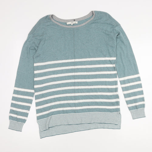Next Women's Blue Striped Jumper Size 10