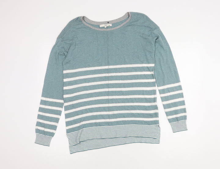 Next Women's Blue Striped Jumper Size 10