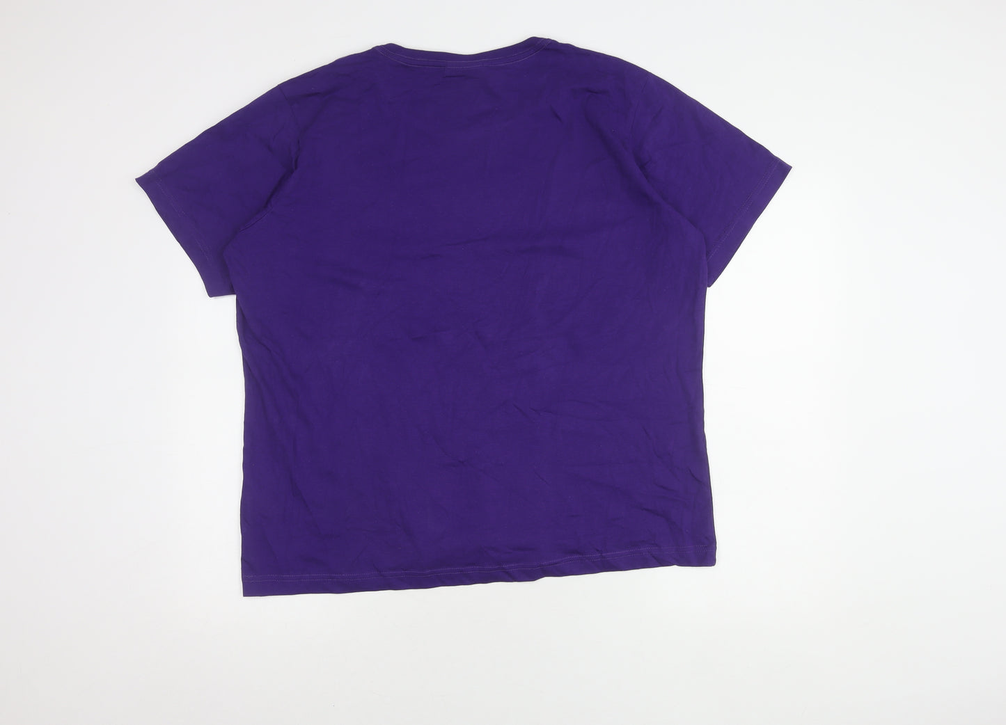Curves Women's Purple XL Basic Cotton T-Shirt