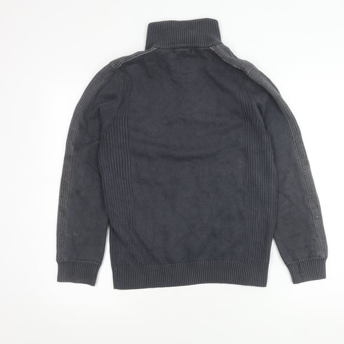 Yishion Men's Grey S Pullover Jumper High Neck