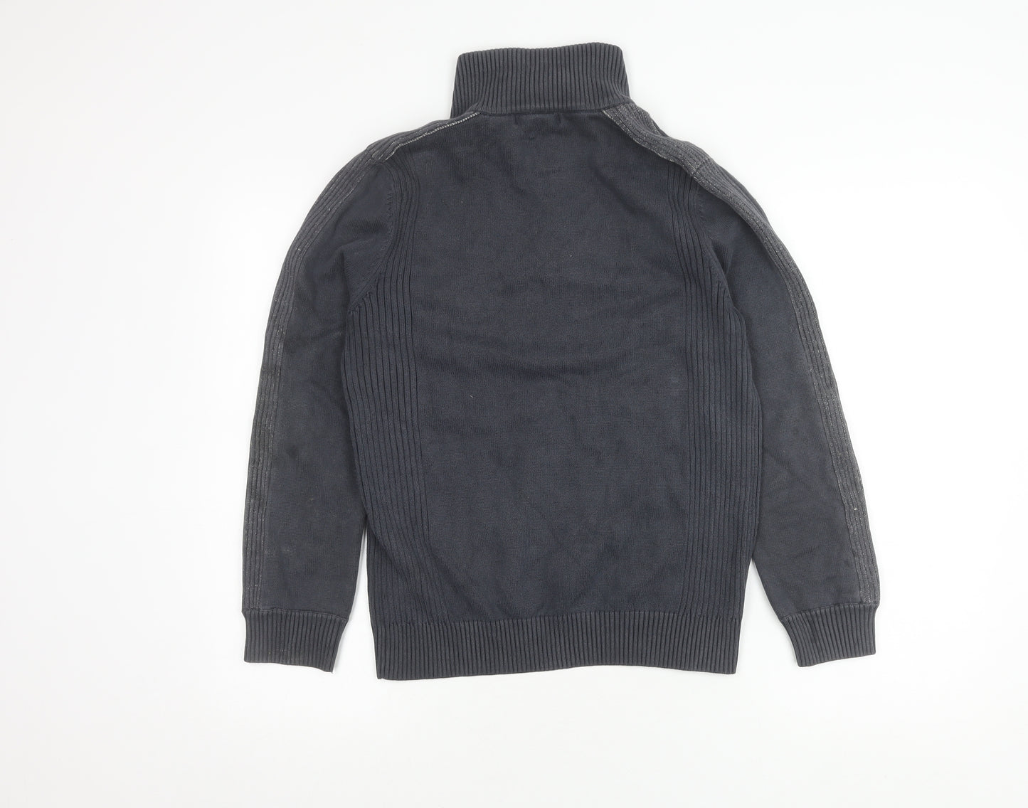 Yishion Men's Grey S Pullover Jumper High Neck