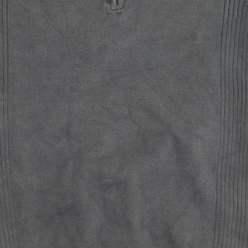 Yishion Men's Grey S Pullover Jumper High Neck