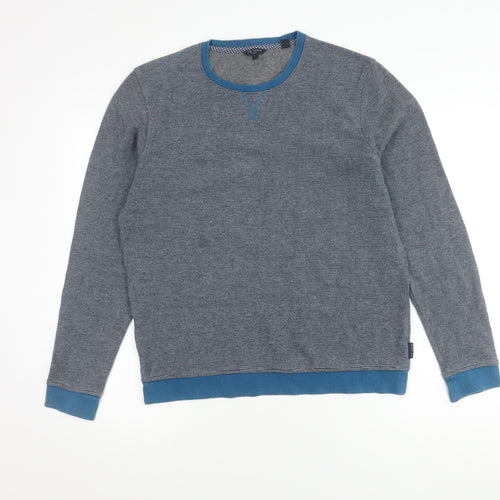 Ted Baker Men's Blue Pullover Jumper L, Classic Crew