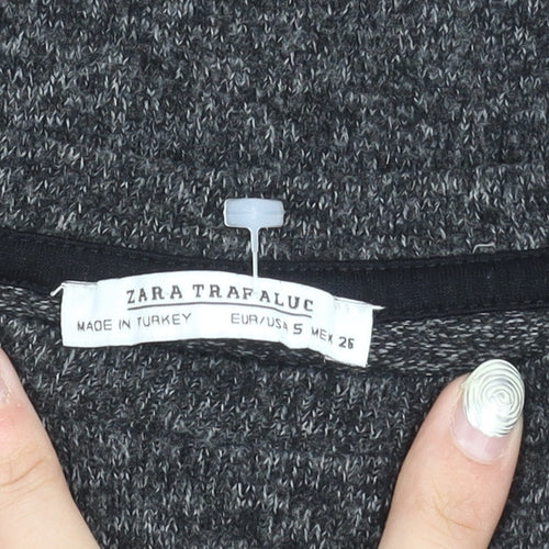 Zara Women Grey Knit Top Size 12