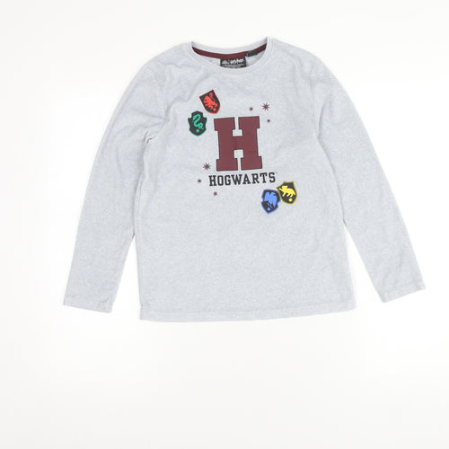 Harry Potter Boys Grey Hogwarts T-Shirt, Size 9-10 Years