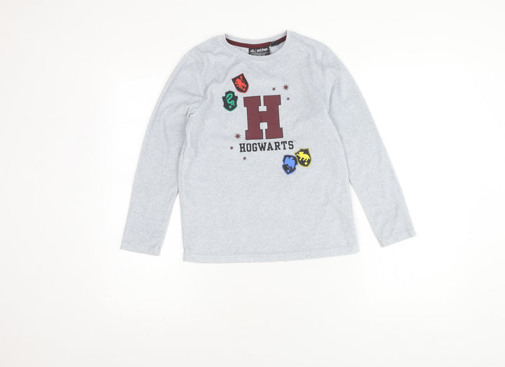 Harry Potter Boys Grey Hogwarts T-Shirt, Size 9-10 Years