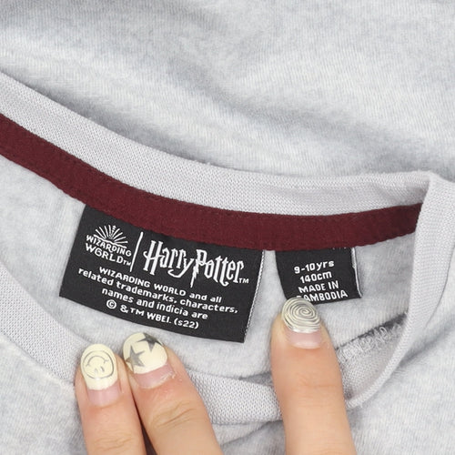 Harry Potter Boys Grey Hogwarts T-Shirt, Size 9-10 Years
