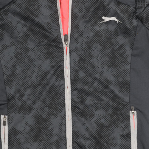 Slazenger Women's Black Track Jacket Size 12 Athletic Fit