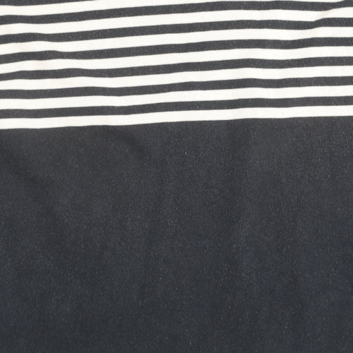 Puma Men's Striped Polo Shirt XL, Black & White