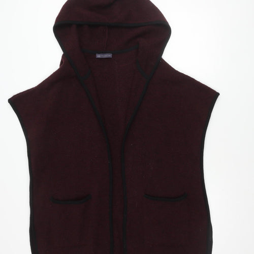 Marks and Spencer Women's Purple Open Front Cape Hooded Jumper M