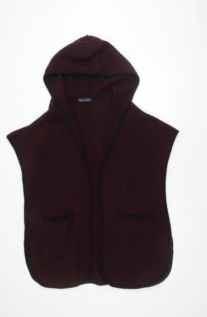 Marks and Spencer Women's Purple Open Front Cape Hooded Jumper M