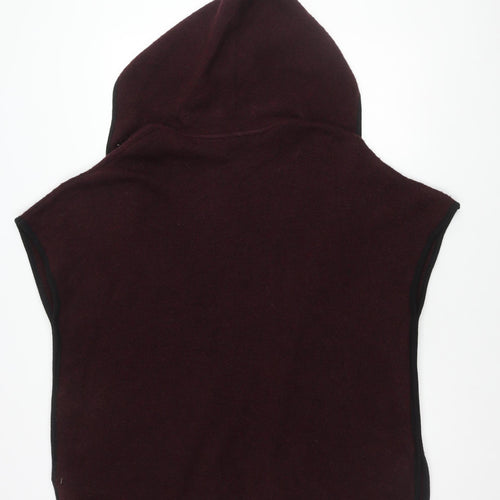 Marks and Spencer Women's Purple Open Front Cape Hooded Jumper M