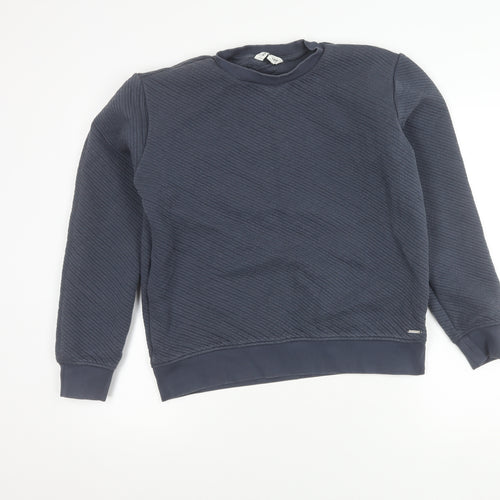 Marks and Spencer Men's Blue M Cotton Pullover Jumper
