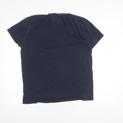 Tommy Jeans Men's Blue Cotton T-Shirt, Size L
