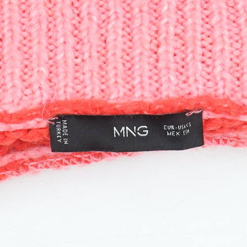 MNG Women's Pink Striped Pullover Jumper Size 8