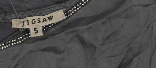 Jigsaw Women's Black Beaded Sleeveless Blouse - S