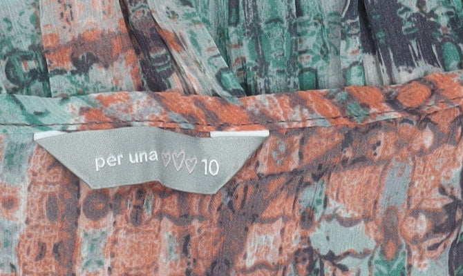 Per Una Women's Multicoloured Geometric Top, Size 10