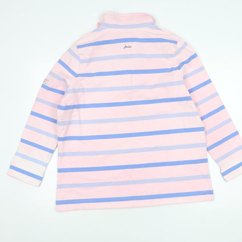 Joules Women's Pink Blue Striped Jumper Size 18