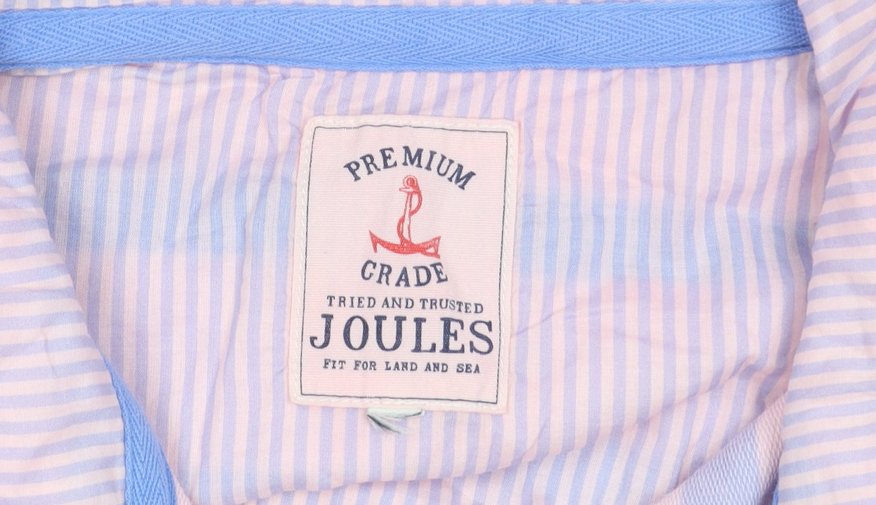 Joules Women's Pink Blue Striped Jumper Size 18