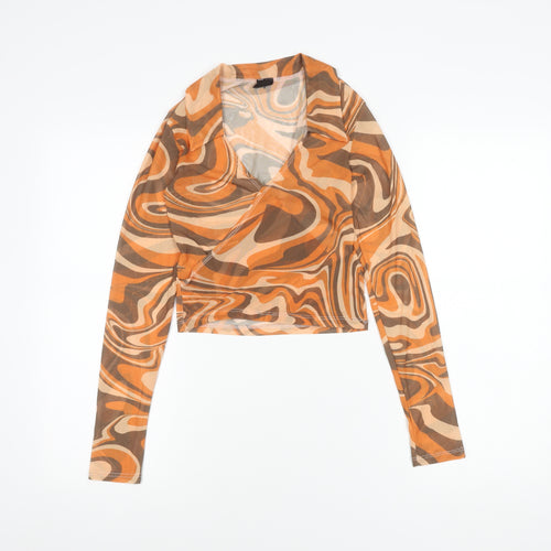 Urban Outfitters Women's Multicoloured Wrap Top S