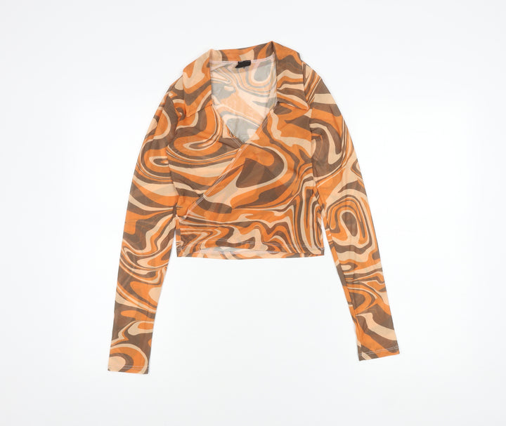 Urban Outfitters Women's Multicoloured Wrap Top S