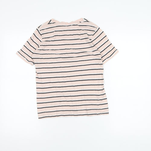 MNG Basics Women's Pink Striped T-Shirt Size 8