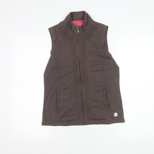 Dash Women's Brown Zip Waistcoat Size 10