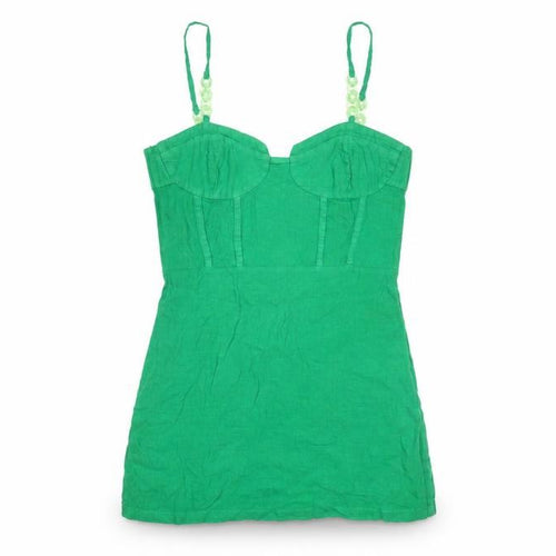 Zara Women's Green Sleeveless Slip Dress Size 12