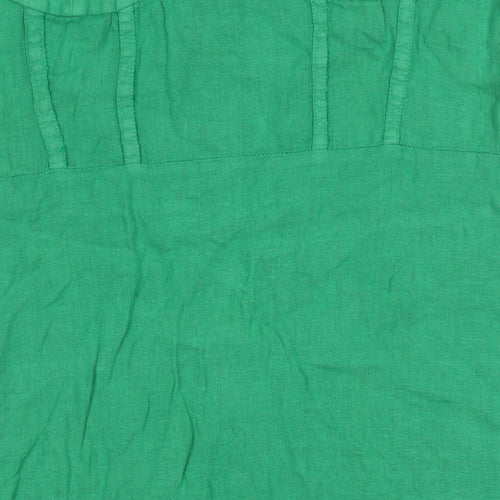 Zara Women's Green Sleeveless Slip Dress Size 12